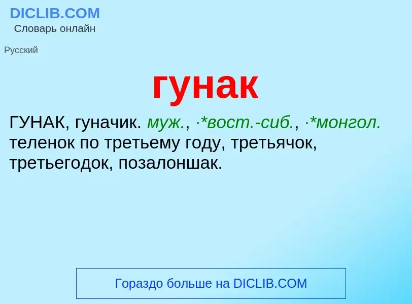 Что такое гунак - определение