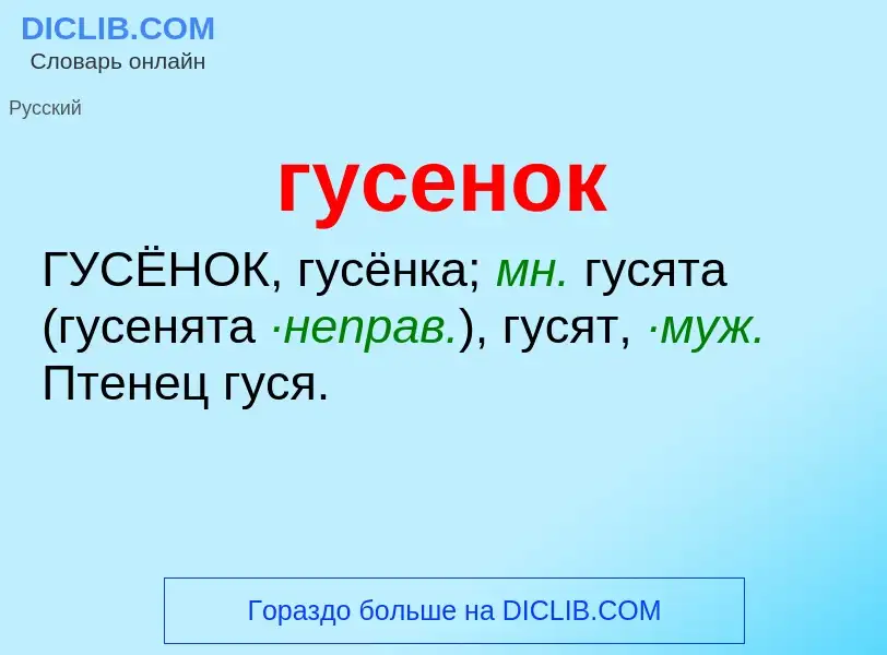 What is гусенок - definition