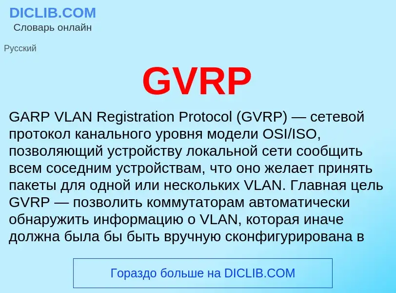 Что такое GVRP - определение