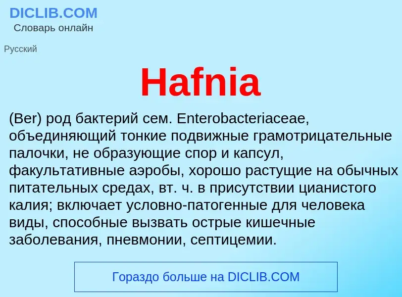 What is Hafnia  - meaning and definition