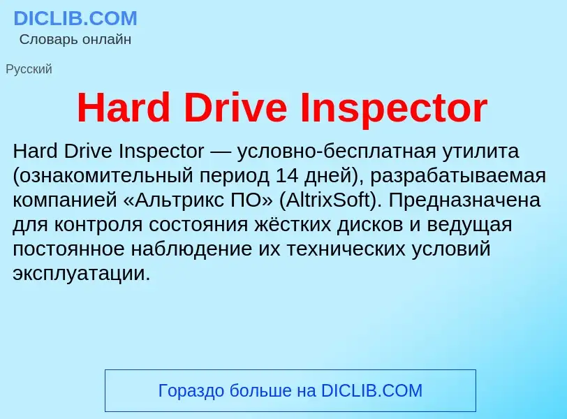 What is Hard Drive Inspector - meaning and definition