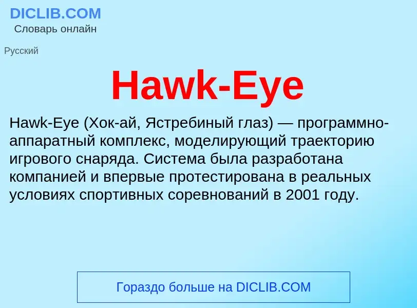 What is Hawk-Eye - meaning and definition