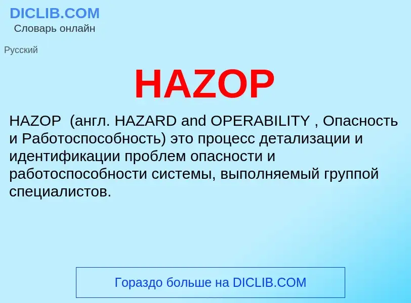 Что такое HAZOP - определение