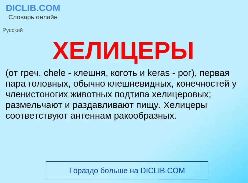 Wat is ХЕЛИЦЕРЫ - definition