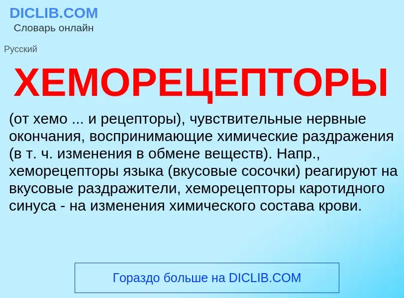 Wat is ХЕМОРЕЦЕПТОРЫ - definition