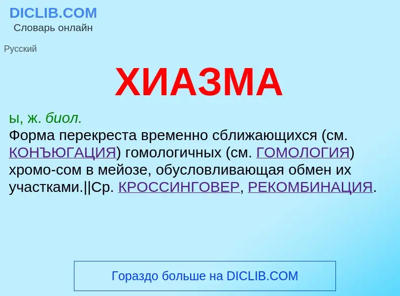 What is ХИАЗМА - definition