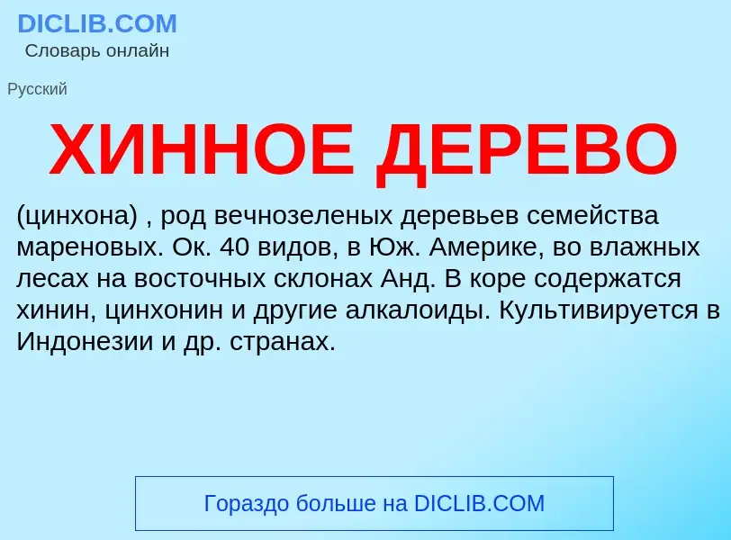 O que é ХИННОЕ ДЕРЕВО - definição, significado, conceito