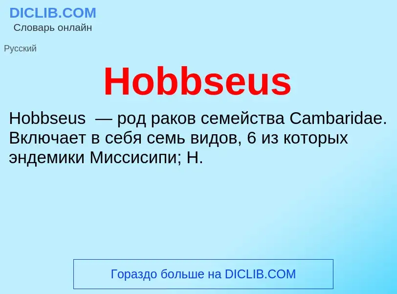 What is Hobbseus - definition