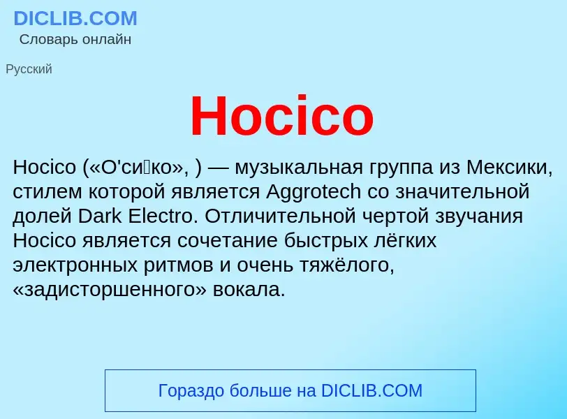 What is Hocico - definition