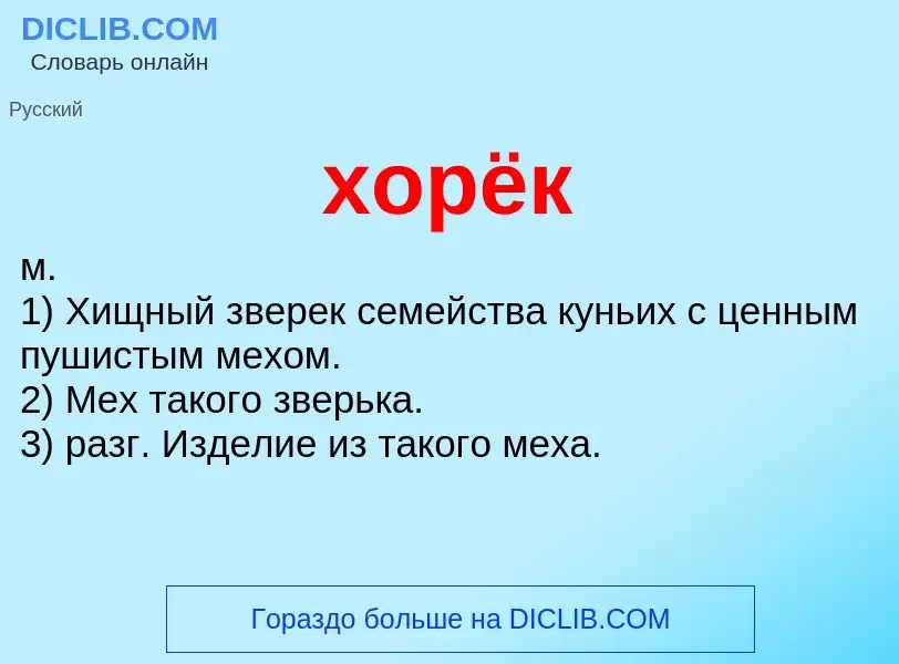 Что такое хорёк - определение