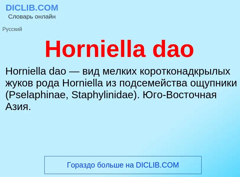 What is Horniella dao - definition