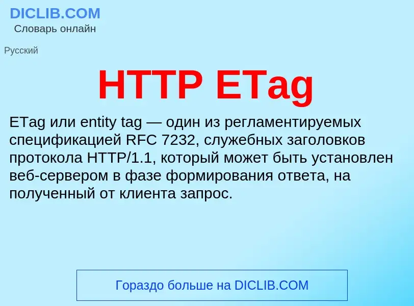 What is HTTP ETag - definition