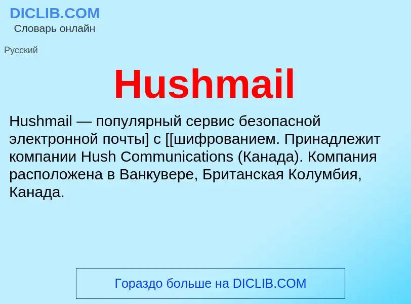 What is Hushmail - definition