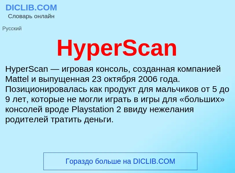 Was ist HyperScan - Definition