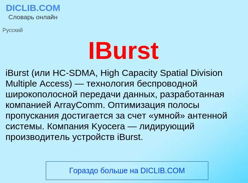 Wat is IBurst - definition