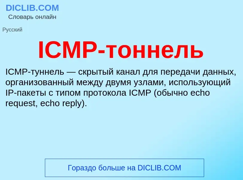 Wat is ICMP-тоннель - definition