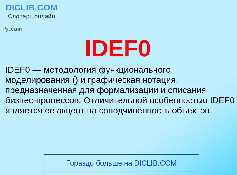 Что такое IDEF0 - определение