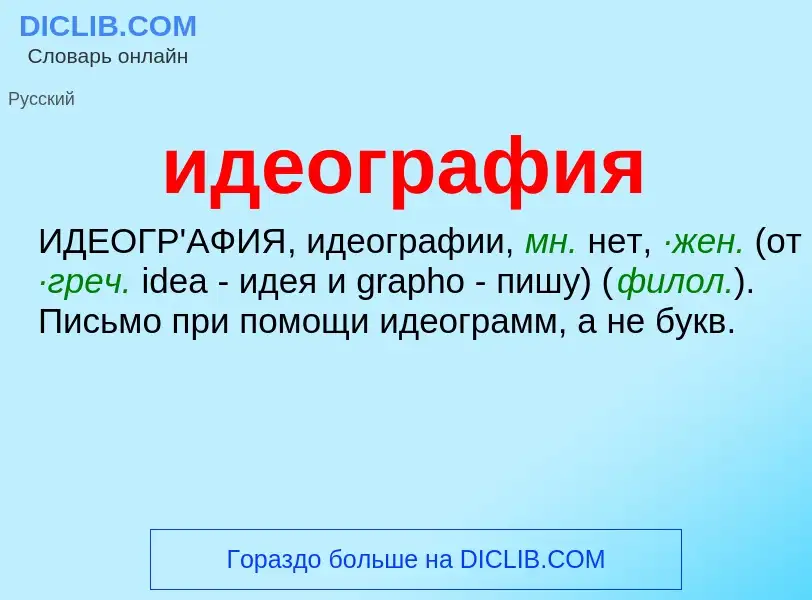 Τι είναι идеография - ορισμός