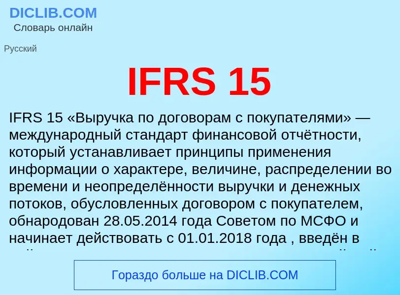 Wat is IFRS 15 - definition