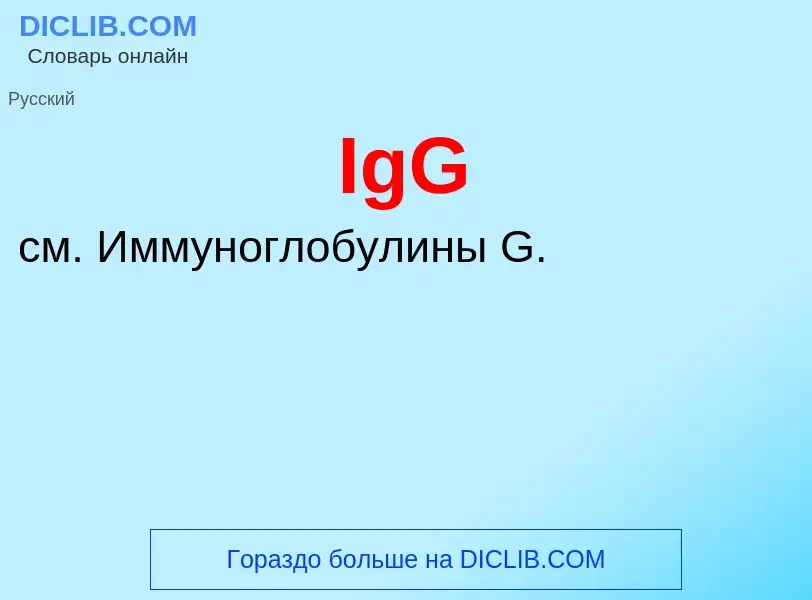 Wat is IgG - definition