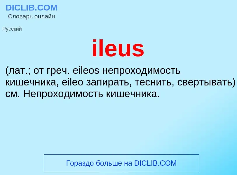 Что такое ileus  - определение