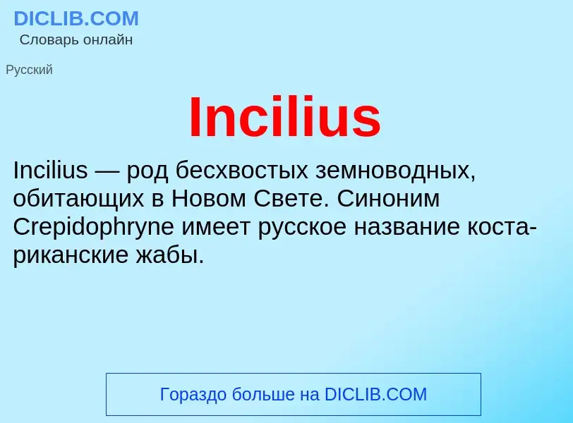 Что такое Incilius - определение