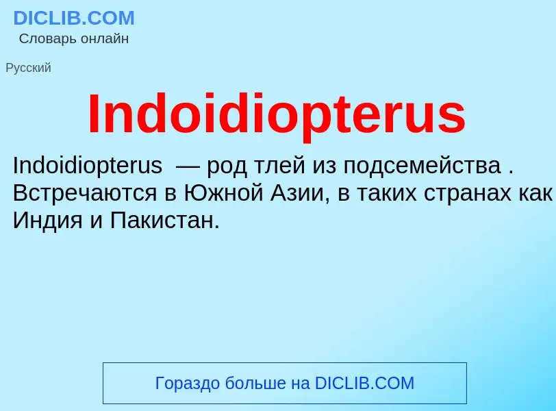 Что такое Indoidiopterus - определение