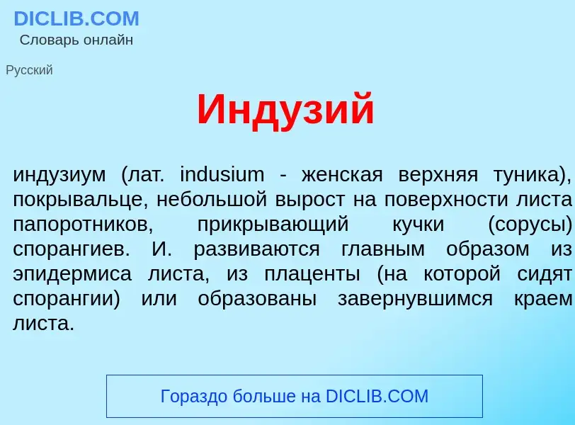 What is Инд<font color="red">у</font>зий - meaning and definition