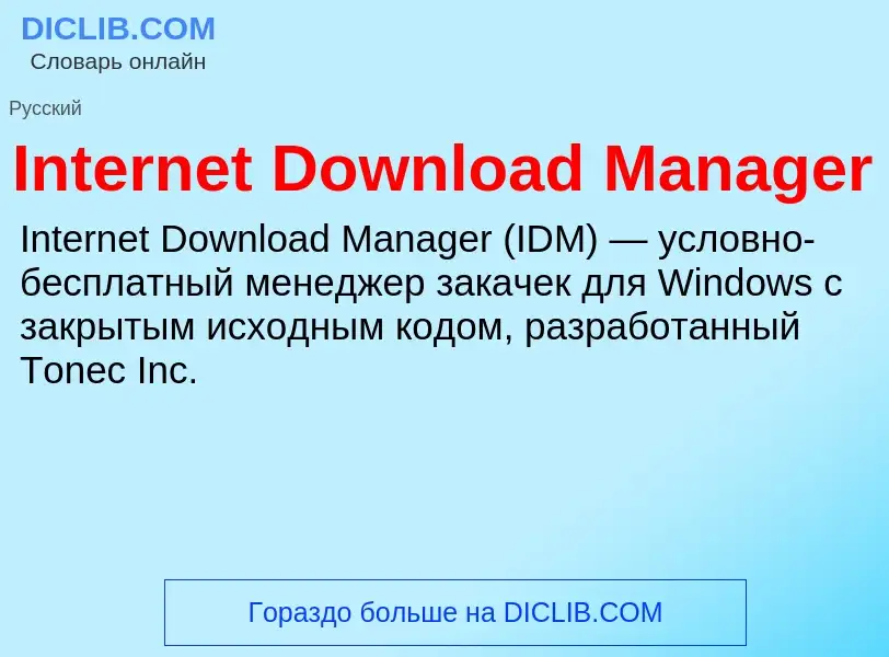 Was ist Internet Download Manager - Definition