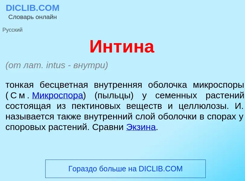 Что такое Инт<font color="red">и</font>на - определение