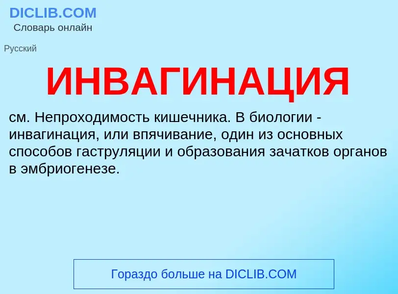 What is ИНВАГИНАЦИЯ - definition