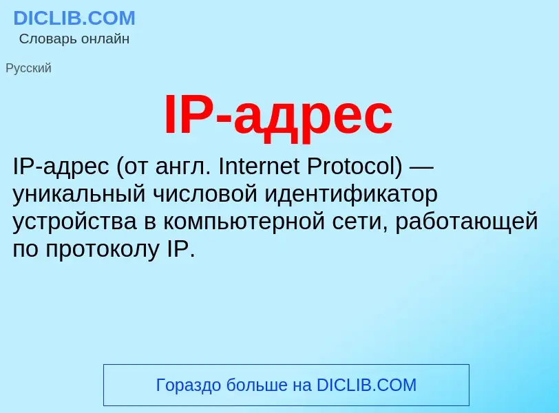 Wat is IP-адрес - definition