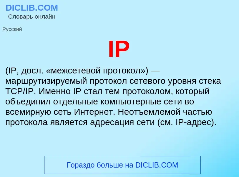 Что такое IP - определение