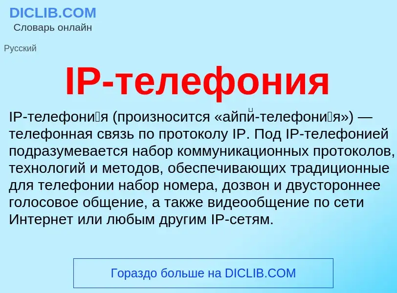 Wat is IP-телефония - definition