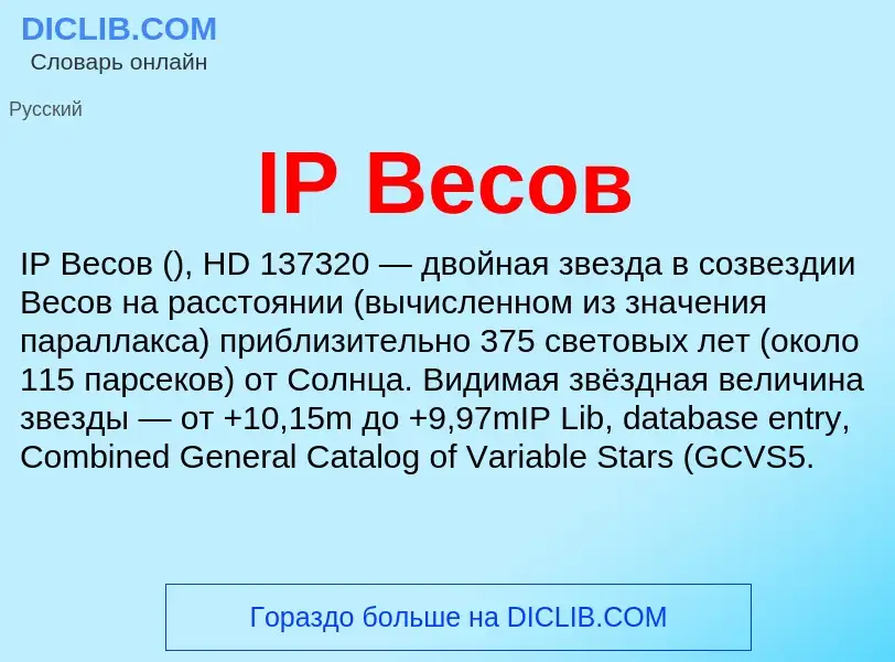 Wat is IP Весов - definition