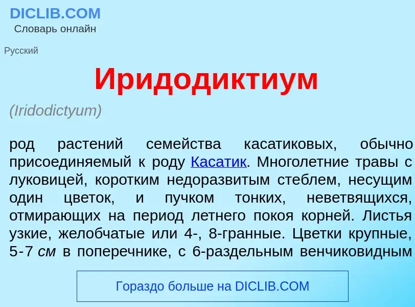 Что такое Иридод<font color="red">и</font>ктиум - определение