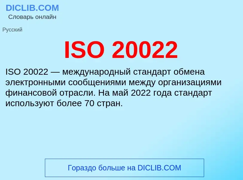 Wat is ISO 20022 - definition