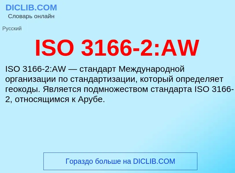 Wat is ISO 3166-2:AW - definition