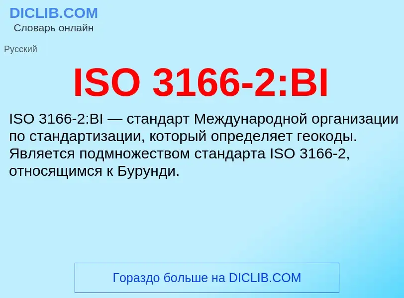 Wat is ISO 3166-2:BI - definition