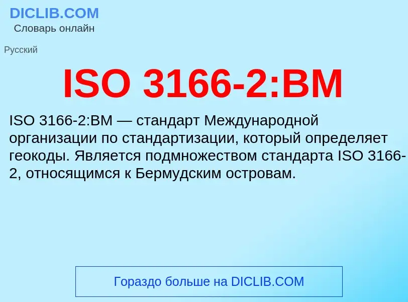 Wat is ISO 3166-2:BM - definition