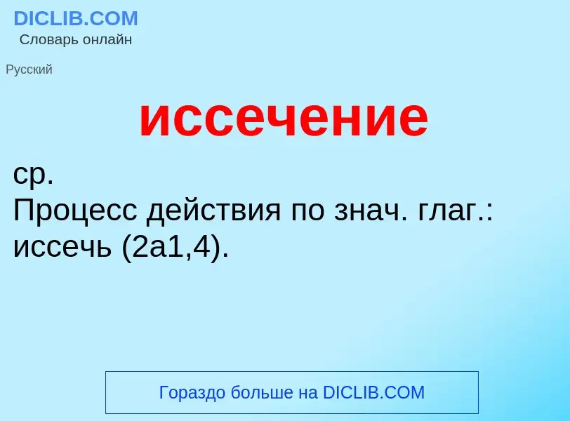 What is иссечение - definition