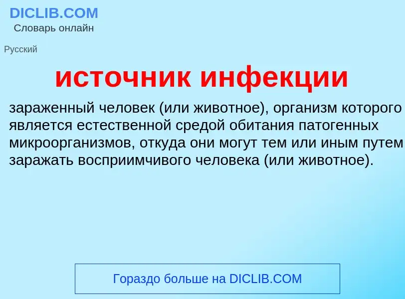 What is источник инфекции - definition