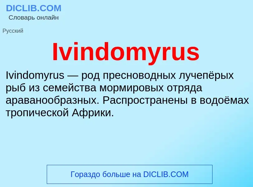 Wat is Ivindomyrus - definition