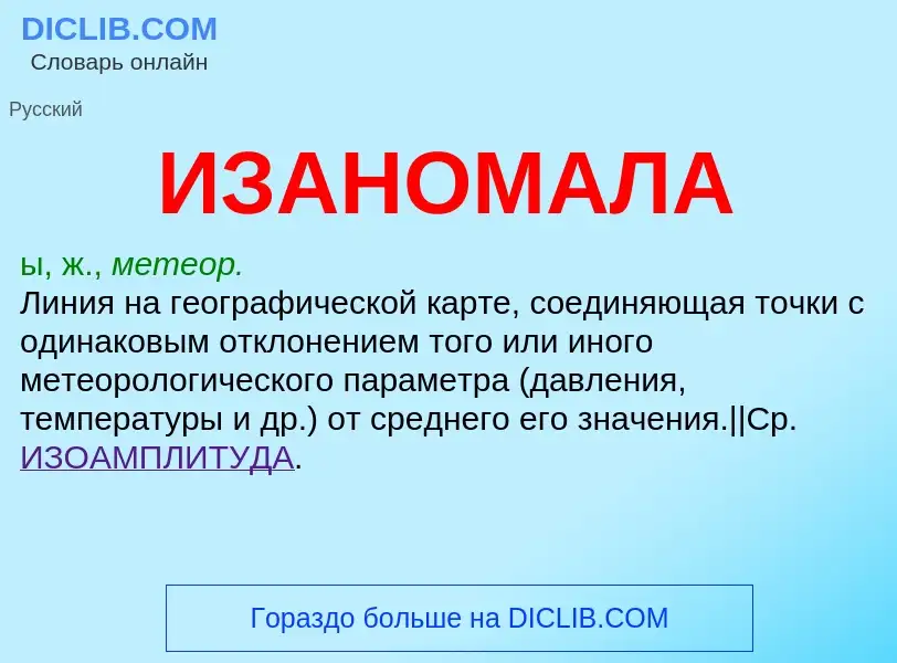 Τι είναι ИЗАНОМАЛА - ορισμός