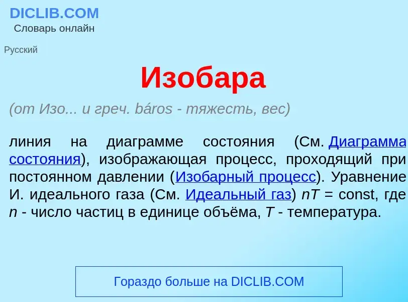 Che cos'è Изоб<font color="red">а</font>ра - definizione