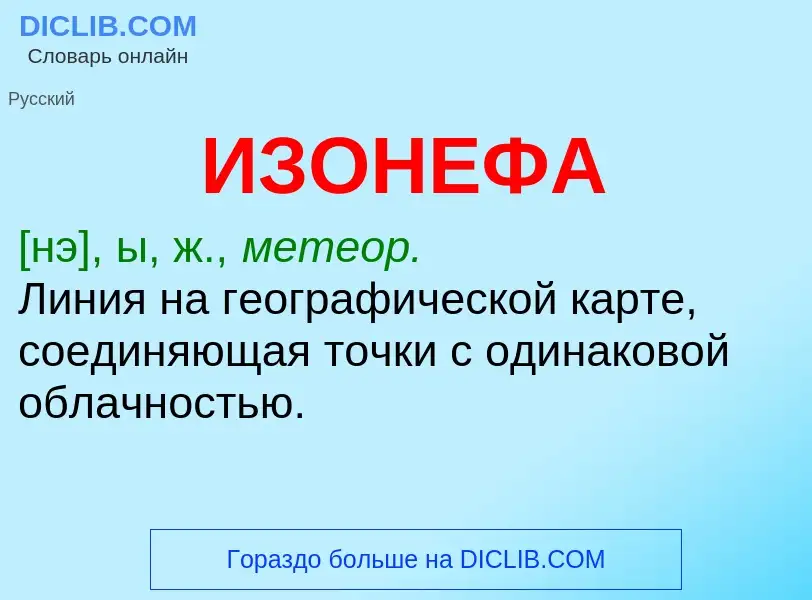 Τι είναι ИЗОНЕФА - ορισμός