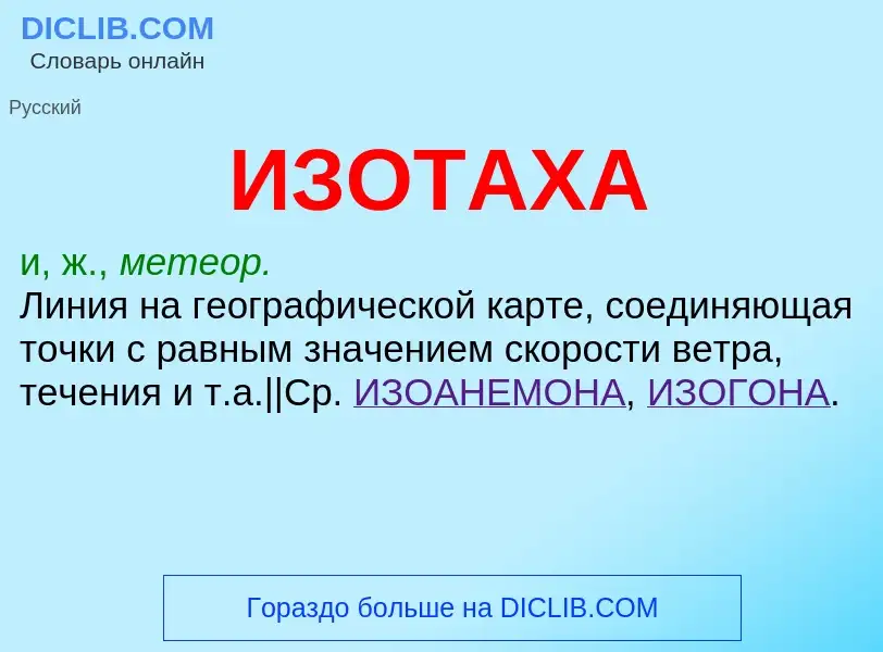 What is ИЗОТАХА - definition