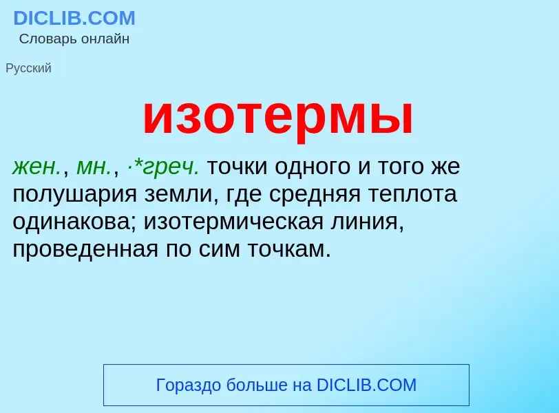 ¿Qué es изотермы? - significado y definición