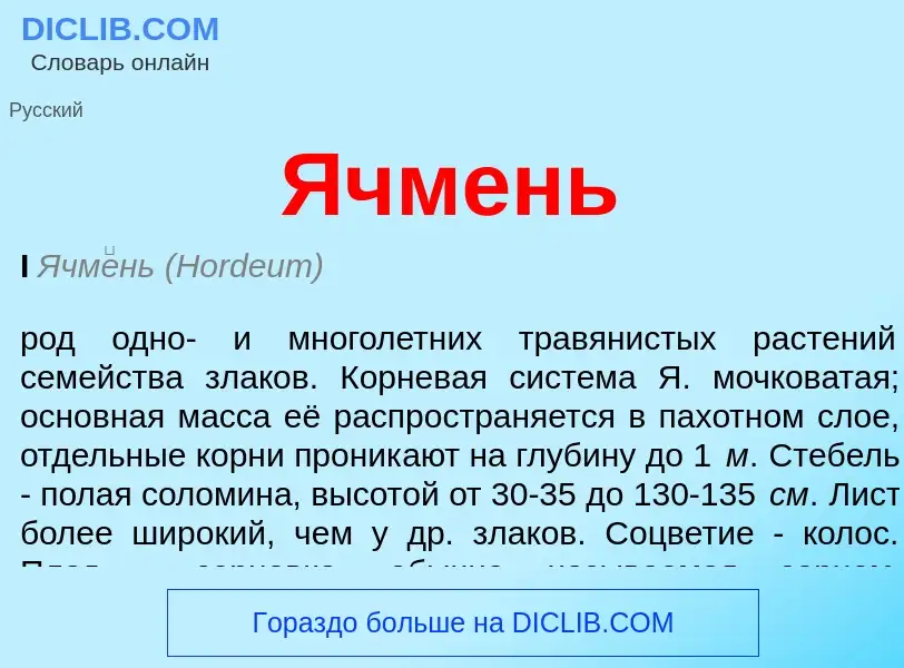 What is Ячмень - definition