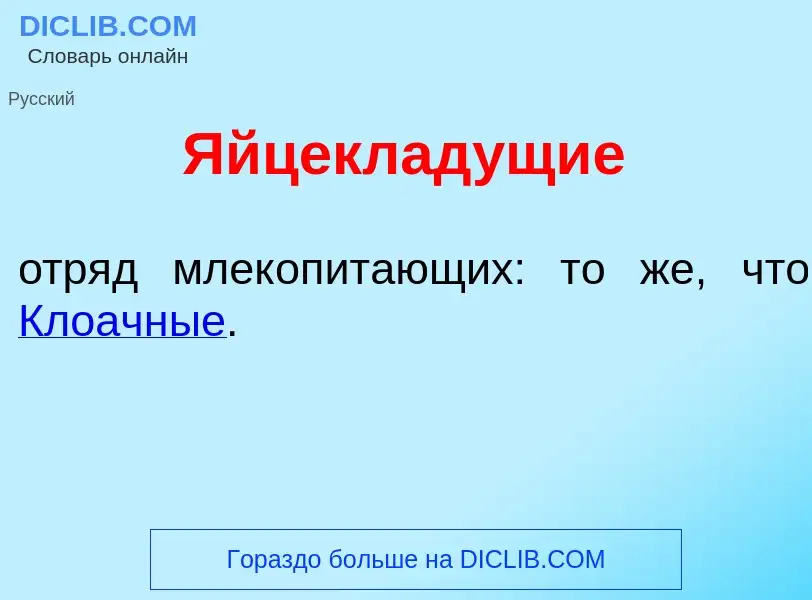 Что такое Яйцеклад<font color="red">у</font>щие - определение